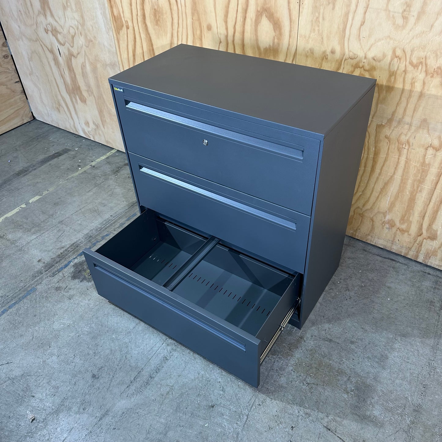 Elitebuilt Heavy-Duty Wide Filing Cabinet in Grey