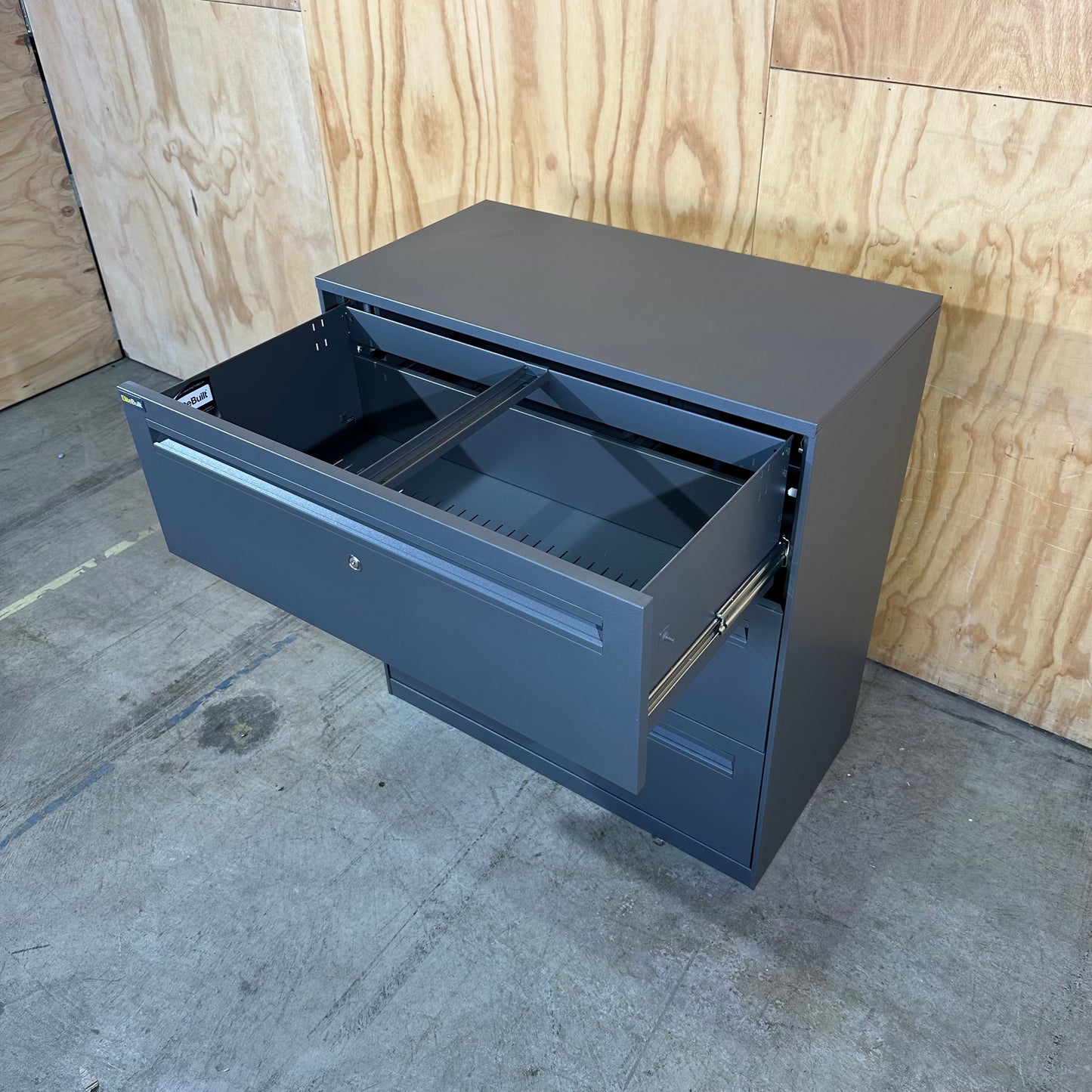Elitebuilt Heavy-Duty Wide Filing Cabinet in Grey