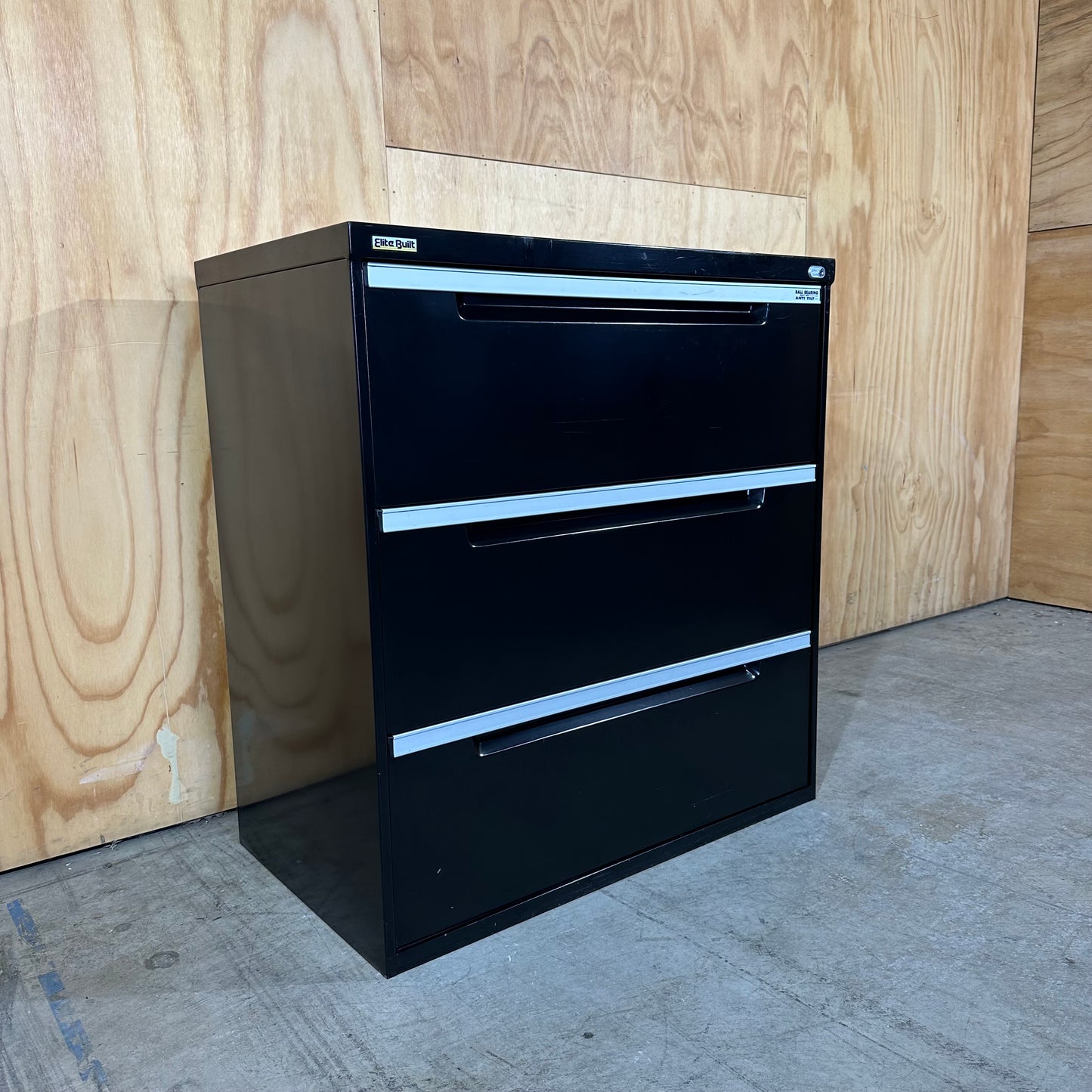 Elitebuilt Heavy-Duty Wide Filing Cabinet in Black
