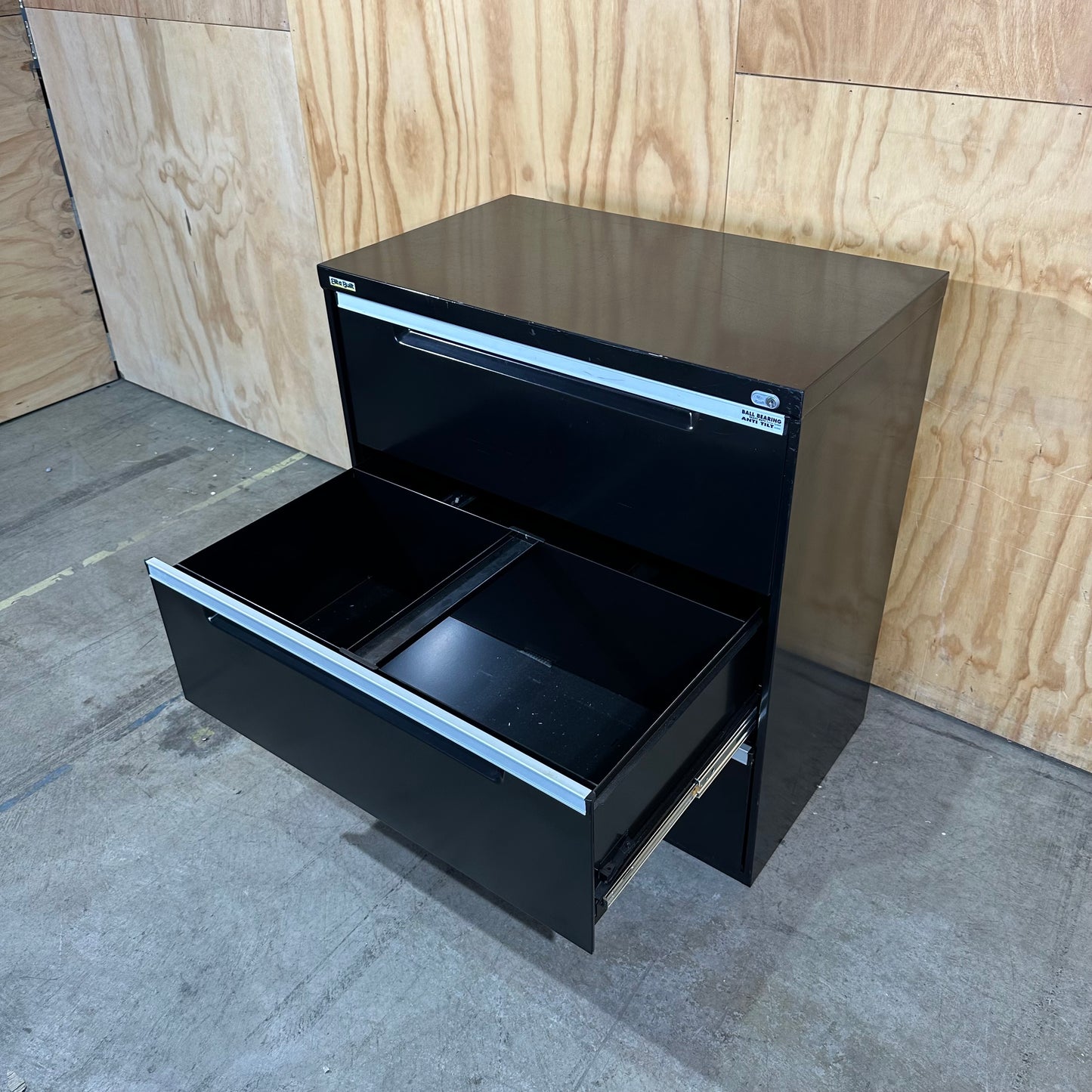 Elitebuilt Heavy-Duty Wide Filing Cabinet in Black