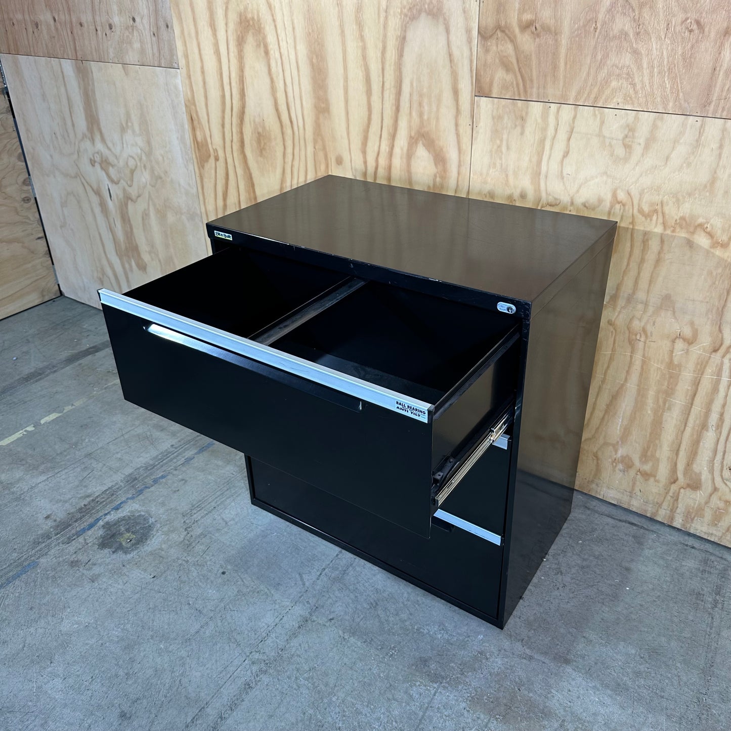 Elitebuilt Heavy-Duty Wide Filing Cabinet in Black