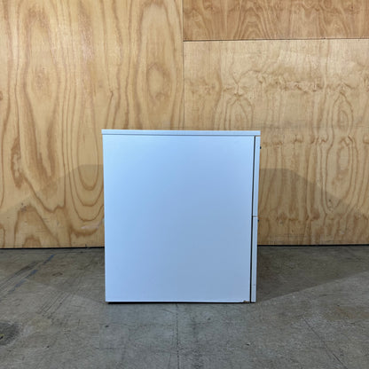 Large White 2-Drawer Pedestal