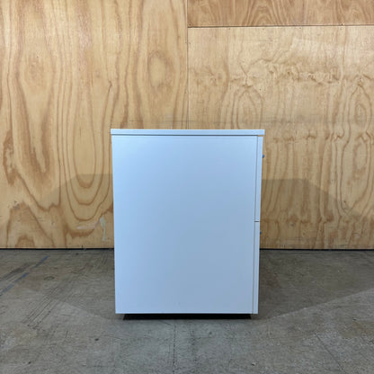 Medium White 2-Drawer Pedestal