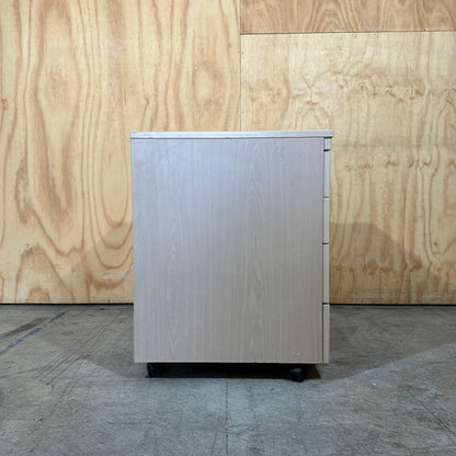 Wooden Veneer 4-Drawer Pedestal