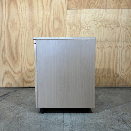 Wooden Veneer 4-Drawer Pedestal