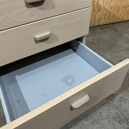 Wooden Veneer 4-Drawer Pedestal