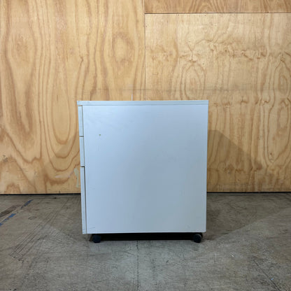 White 3-Drawer MDF Pedestal