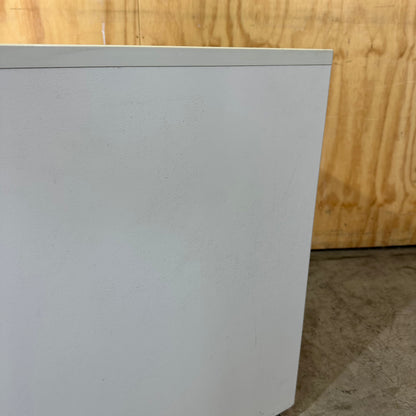 White 3-Drawer MDF Pedestal