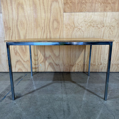 Industrial Mid-Century Style Timber Veneer Dining Table