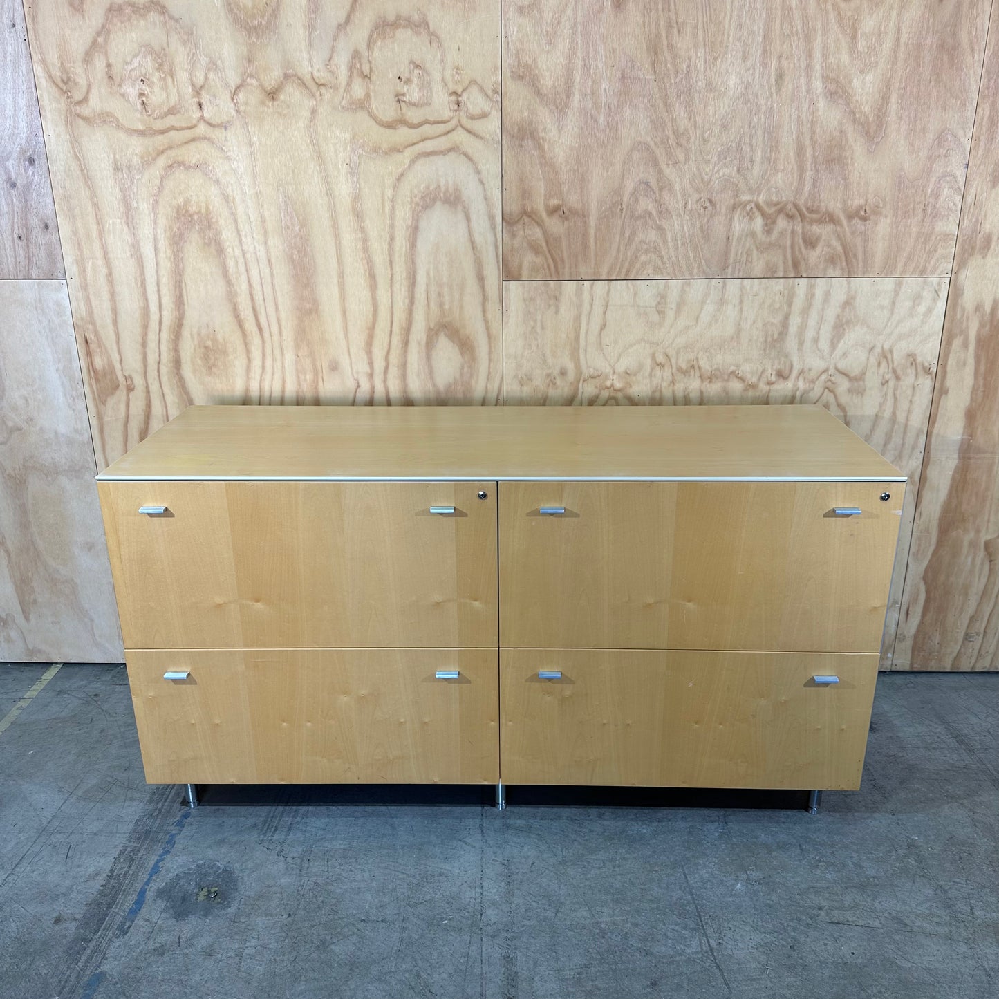 Wood Laminate Buffet with Chrome Drawers