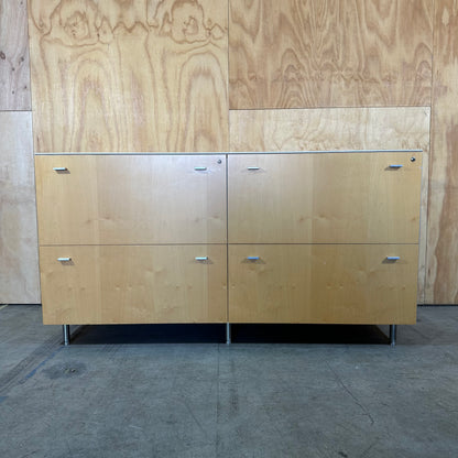 Wood Laminate Buffet with Chrome Drawers