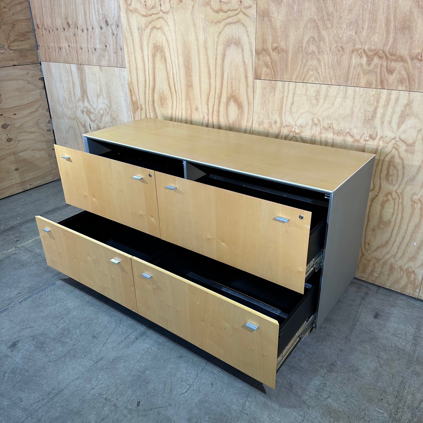 Wood Laminate Buffet with Chrome Drawers