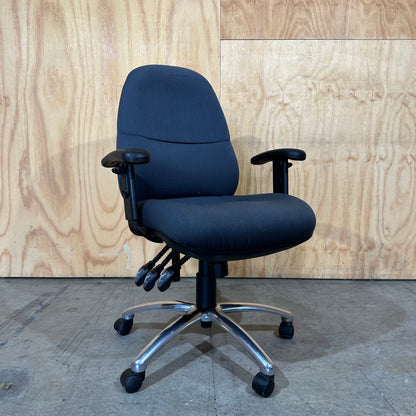 Blue Upholstered Task Chair (With and Without Arms)