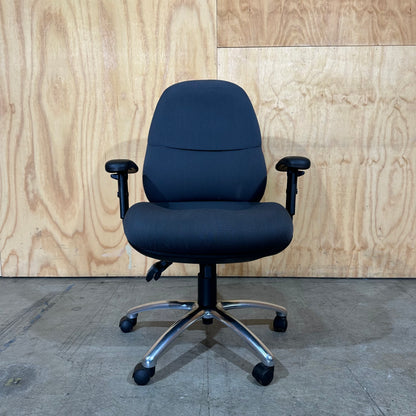 Blue Upholstered Task Chair (With and Without Arms)