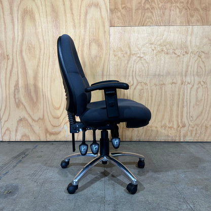 Blue Upholstered Task Chair (With and Without Arms)