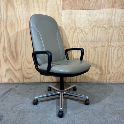 Anstey Leather Task Chair in Beige