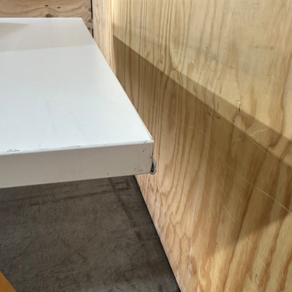 Plantation 2 Person Workstation with Radius Privacy Partition