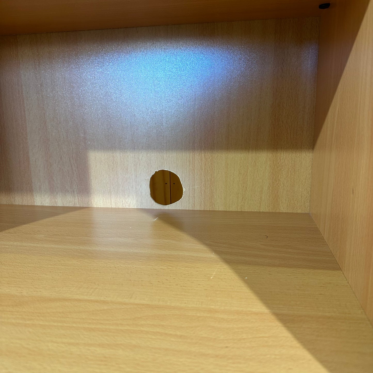 Wood Laminate Shelving Unit with Cupboards