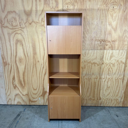 Wood Laminate Shelving Unit with Cupboards