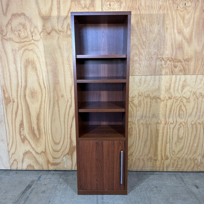 Dark Wood Veneer Shelving/Storage Unit