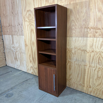 Dark Wood Veneer Shelving/Storage Unit