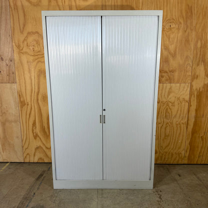 Large Grey Tambour Storage Unit