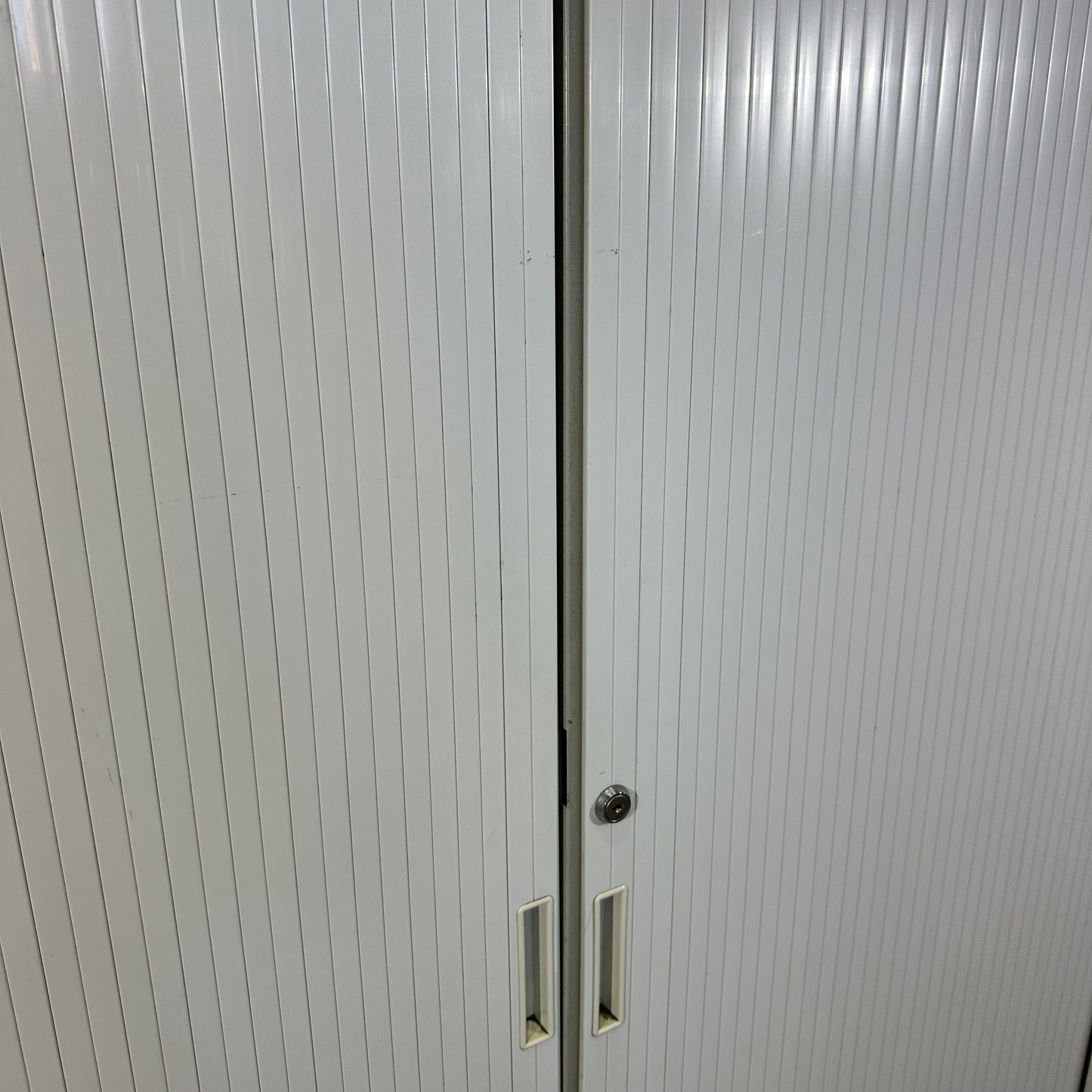 Large Grey Tambour Storage Unit