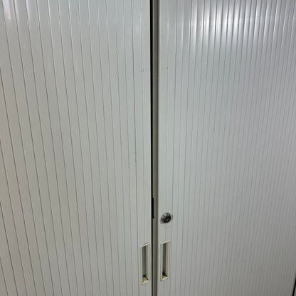 Large Grey Tambour Storage Unit