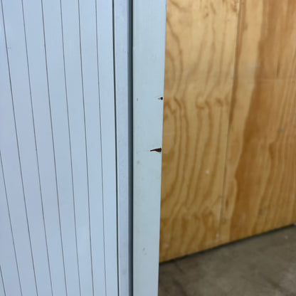 Large Grey Tambour Storage Unit