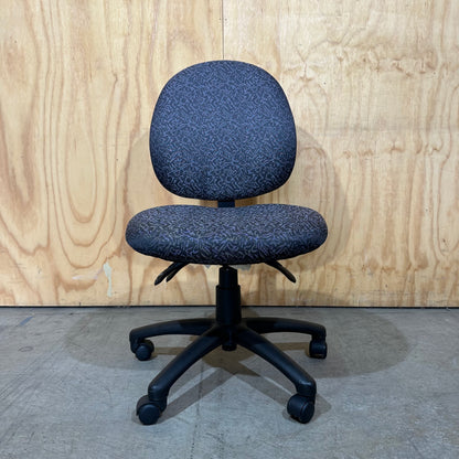 Grey and Black Swirl Patterned Task Chair