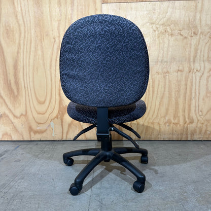 Grey and Black Swirl Patterned Task Chair