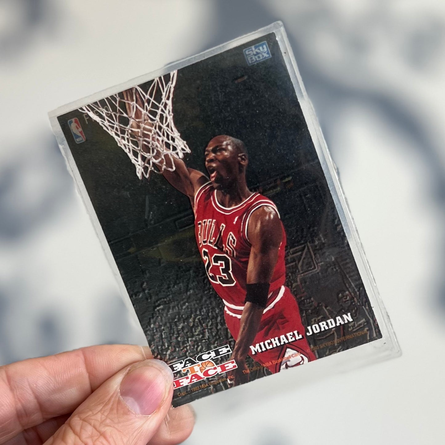 1993-94 NBA Michael Jordan and Harold Miner Hoops trading card #FTF10
