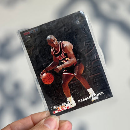 1993-94 NBA Michael Jordan and Harold Miner Hoops trading card #FTF10