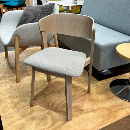 Fornasarig Wolfgang Wood Chair with Upholstered Seat