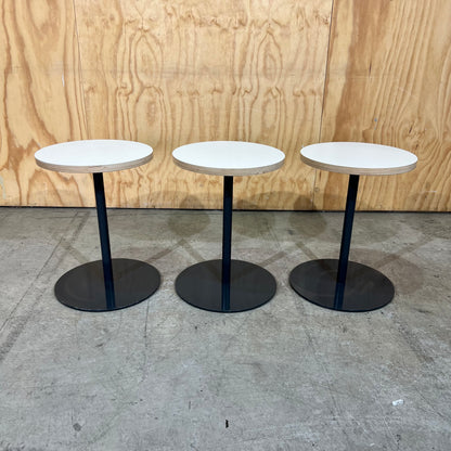 Small Round Side Table with Exposed Plywood Edge