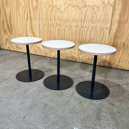 Small Round Side Table with Exposed Plywood Edge