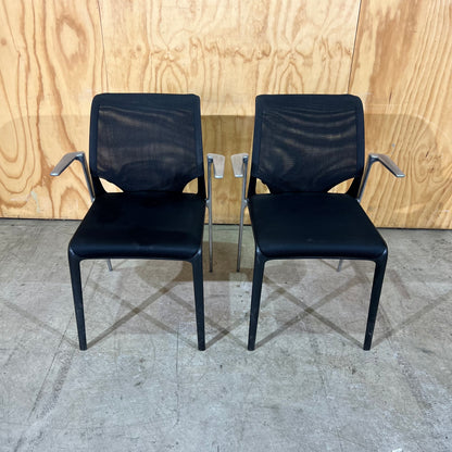 Vitra MedaSlim Office Chair Mesh Back with Chrome Arms