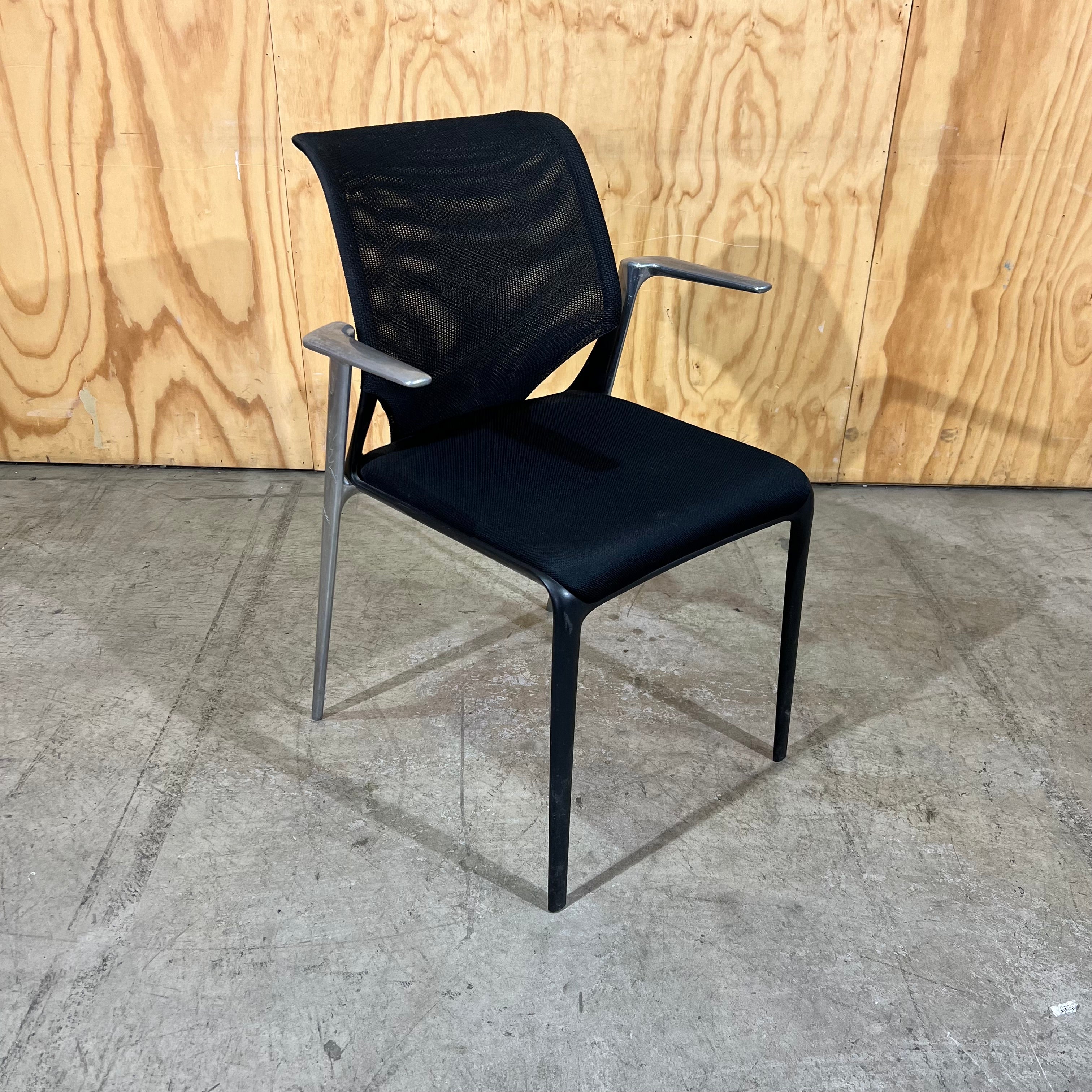 Vitra MedaSlim Office Chair Mesh Back with Chrome Arms – Green Collect