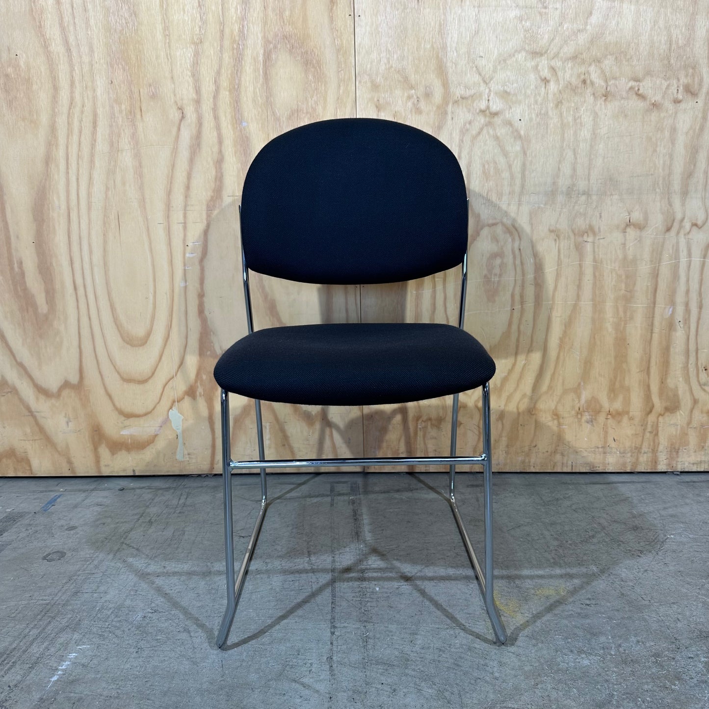 Black Stackable Sled Base Visitor Chair