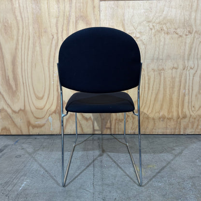 Black Stackable Sled Base Visitor Chair
