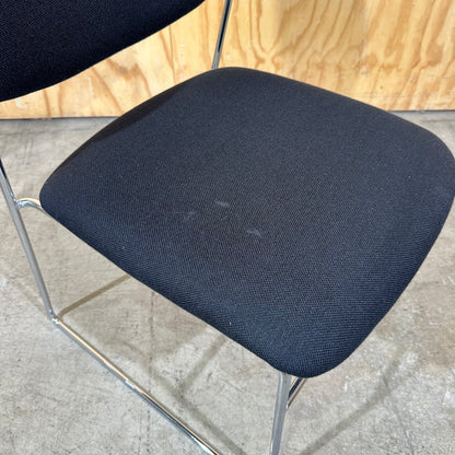 Black Stackable Sled Base Visitor Chair