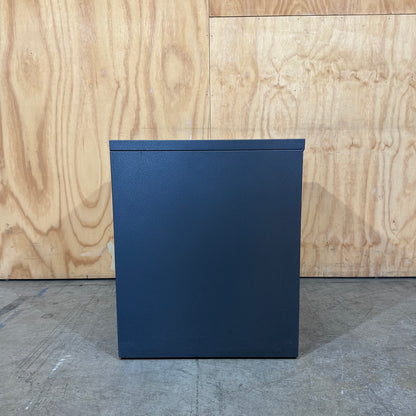 Dark Grey Metal 3 Drawer Pedestal