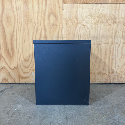 Dark Grey Metal 3 Drawer Pedestal