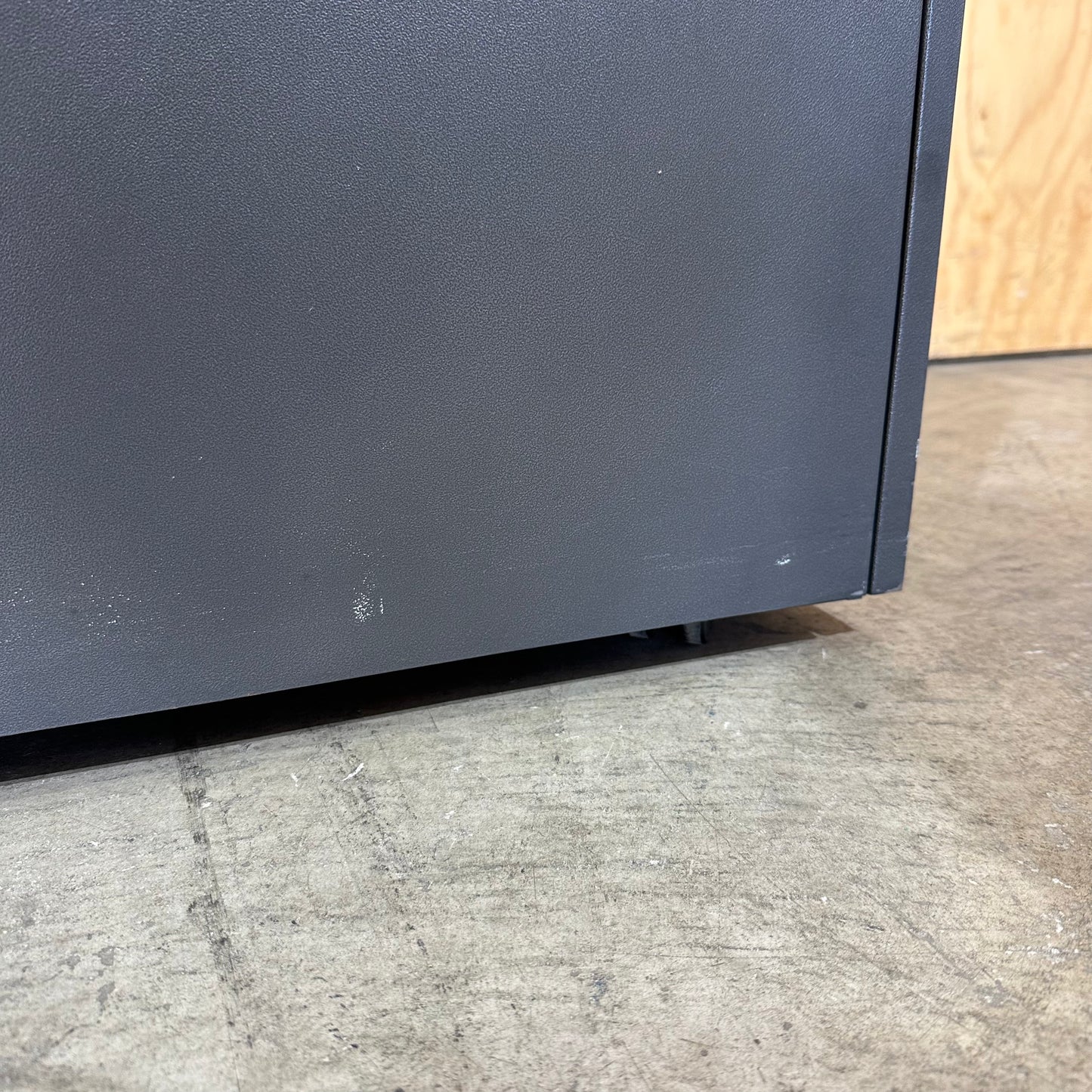 Dark Grey Metal 2 Drawer Pedestal