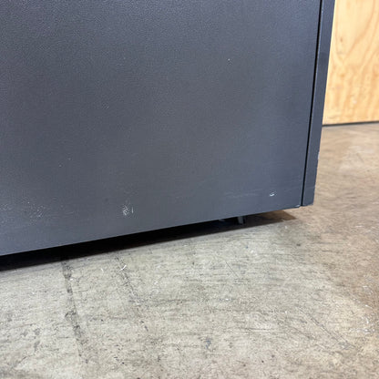 Dark Grey Metal 2 Drawer Pedestal
