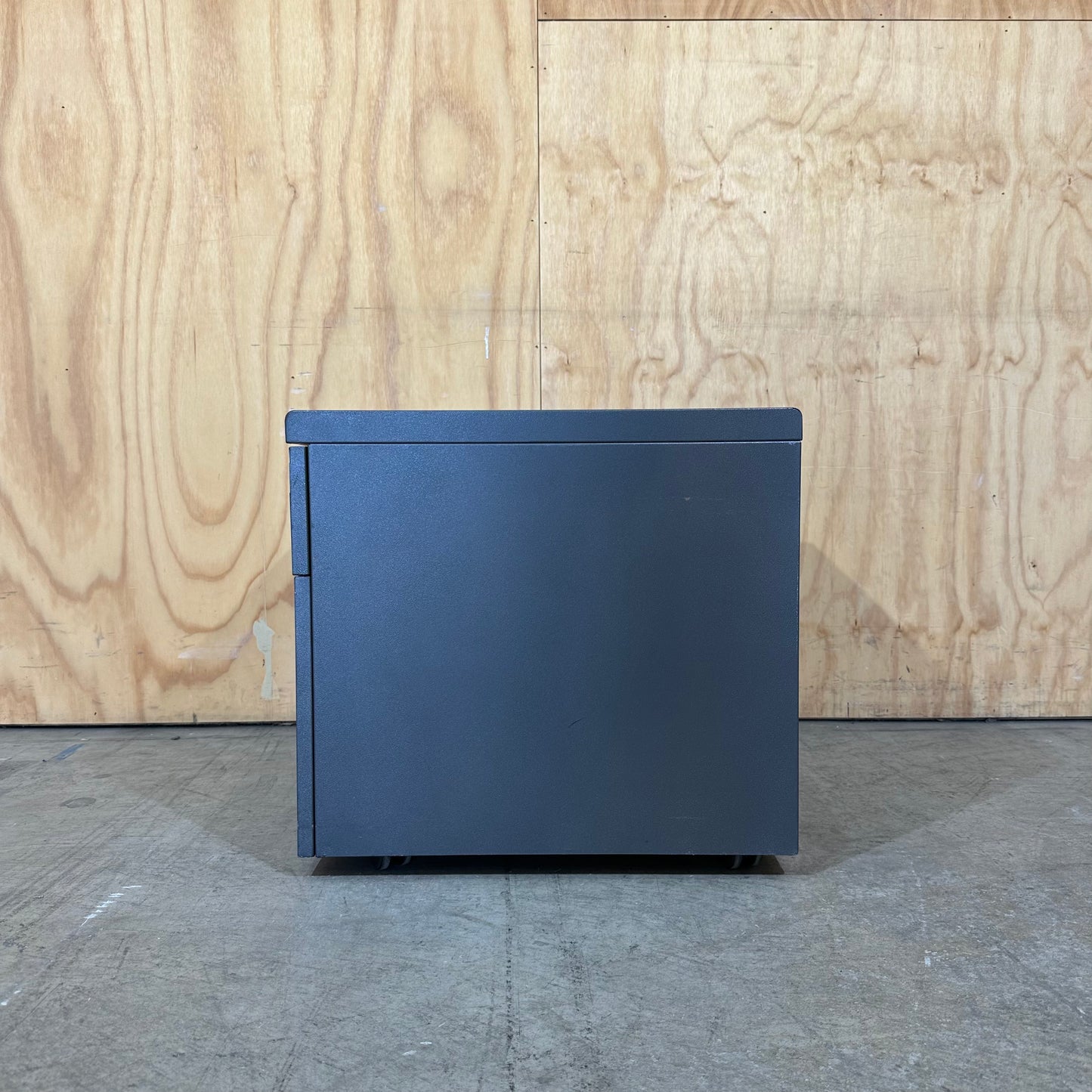Dark Grey Metal 2 Drawer Pedestal