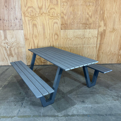 6-Seater Aluminium Bench & Table Setting