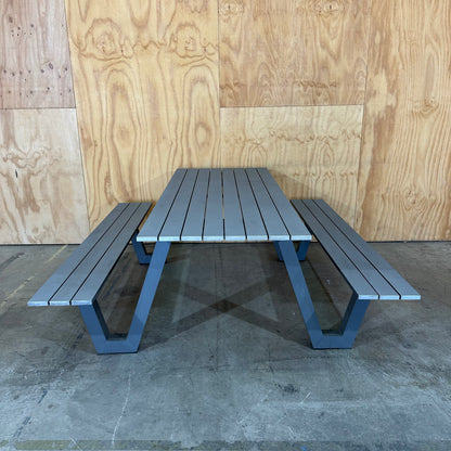 6-Seater Aluminium Bench & Table Setting