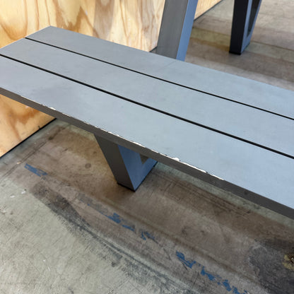 6-Seater Aluminium Bench & Table Setting