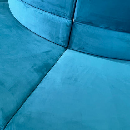 Custom Teal Upholstered Modular Seating Cushions